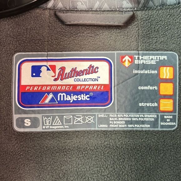 Authentic Majestic Gray Therma Base MLB Pittsburgh Pirates full zip jacket - Picture 9 of 12